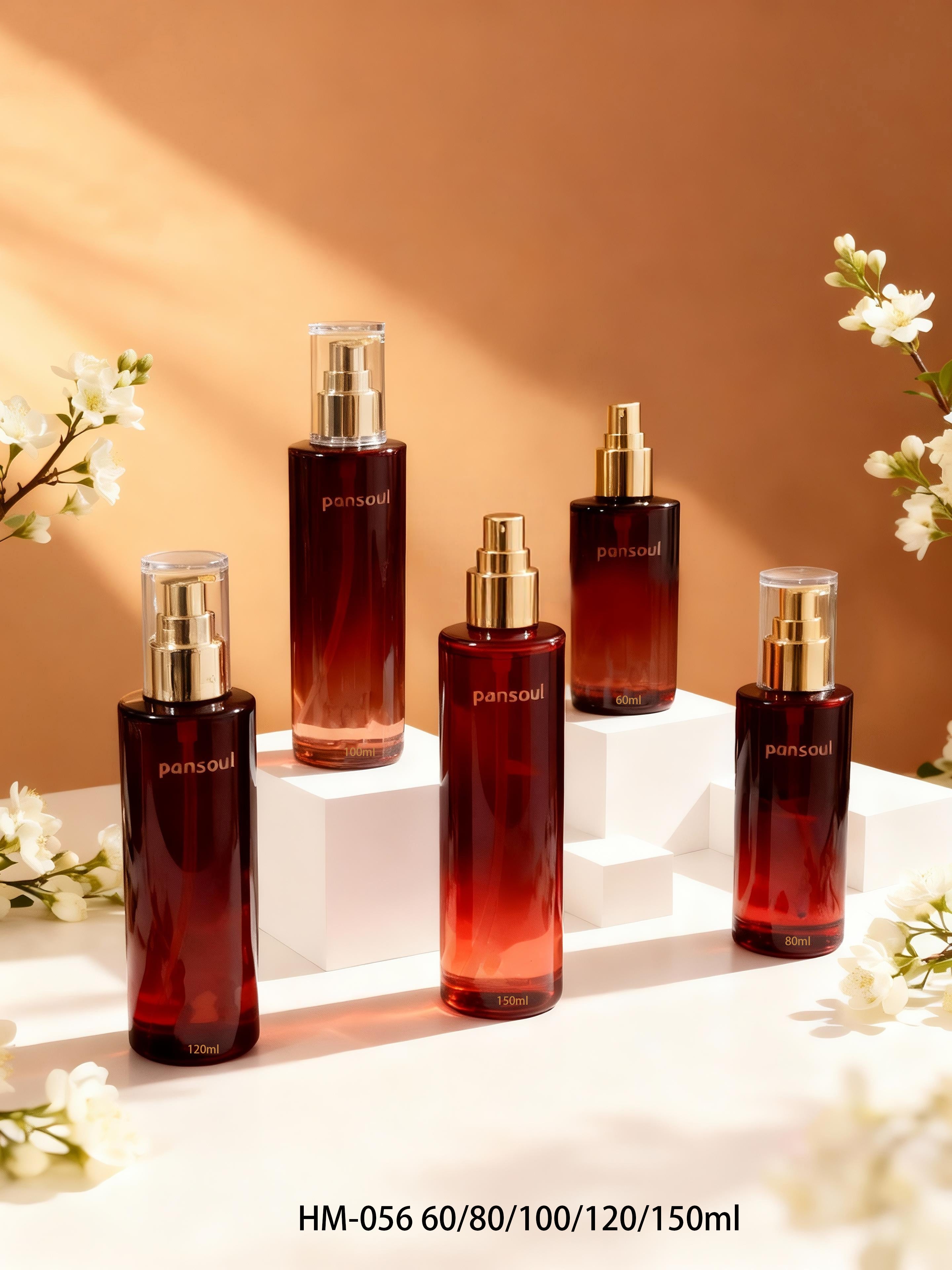 高档美妆日化包材PET塑料瓶60/80/100/120/150ml