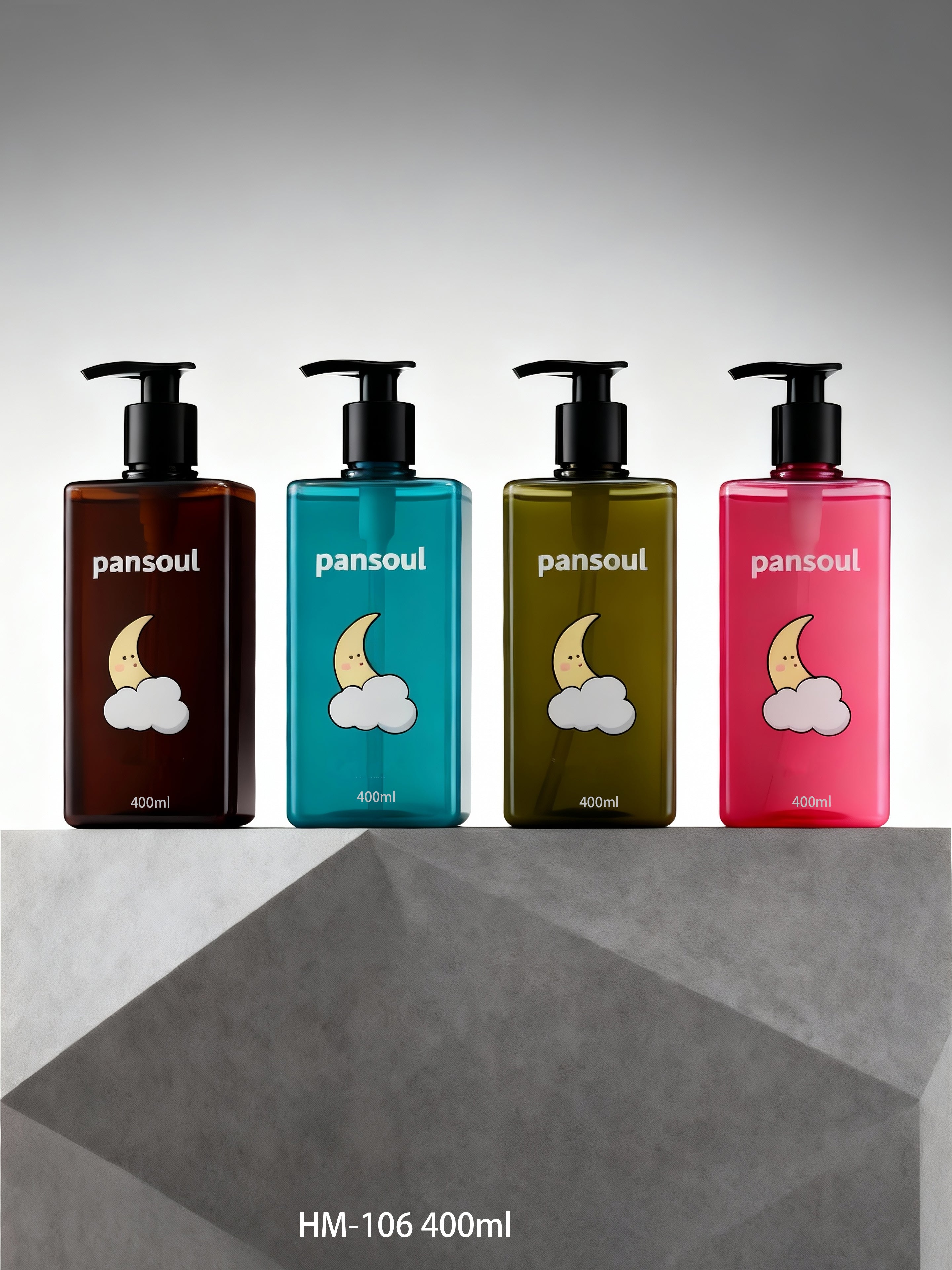 高档美妆日化包材PET塑料瓶400ml